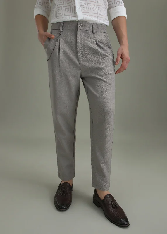 Get 25% off select men’s clothing when you shop online!  Grey Textured Korean Pant