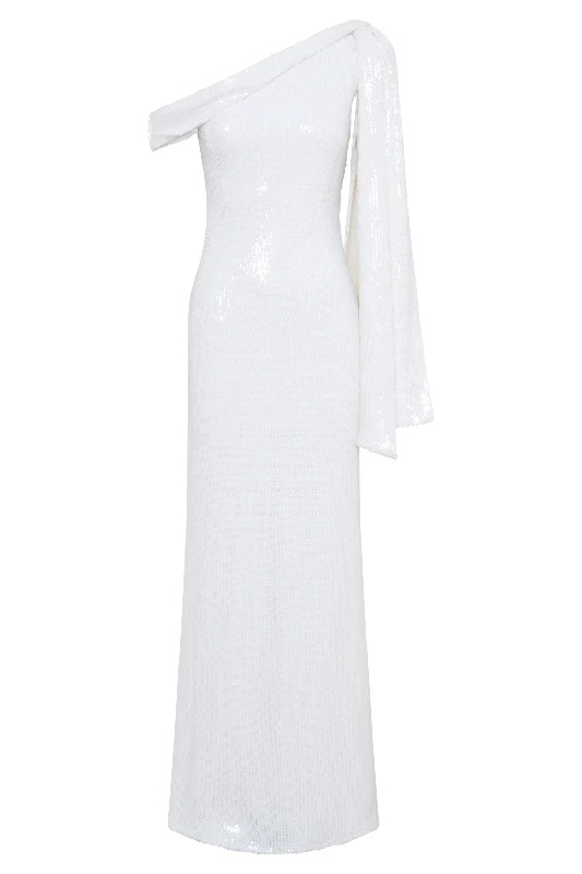 Catarina Sequin Maxi Dress - White