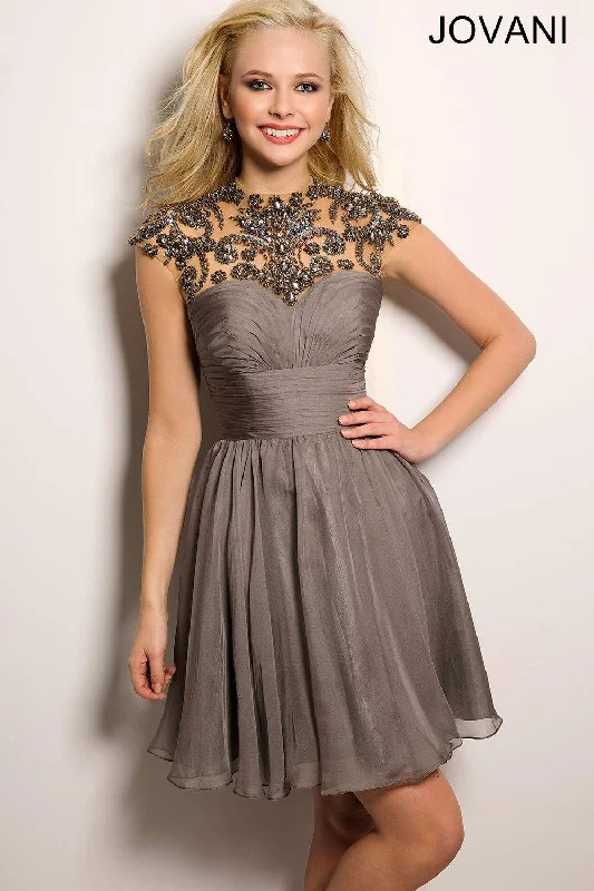 Jovani 21977 Short Homecoming Cocktail Chiffon Dress Sale