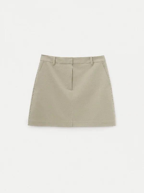 The Mini Skirt in Light Khaki