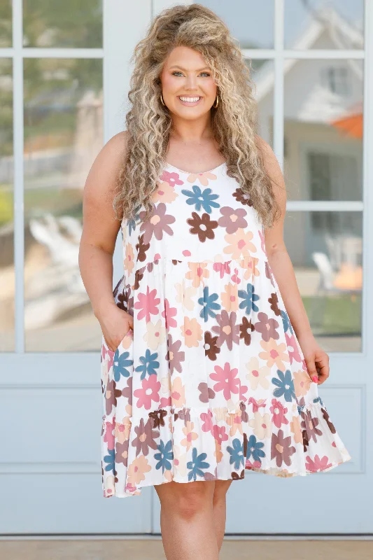 Across The Land Dress, Taupe Mix