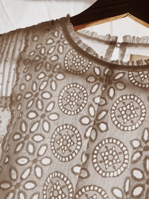 SAINSBURY WHITE COTTON LACE DRESS