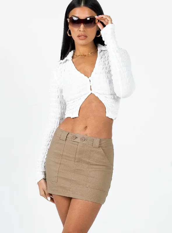 Josephine Mini Skirt Beige