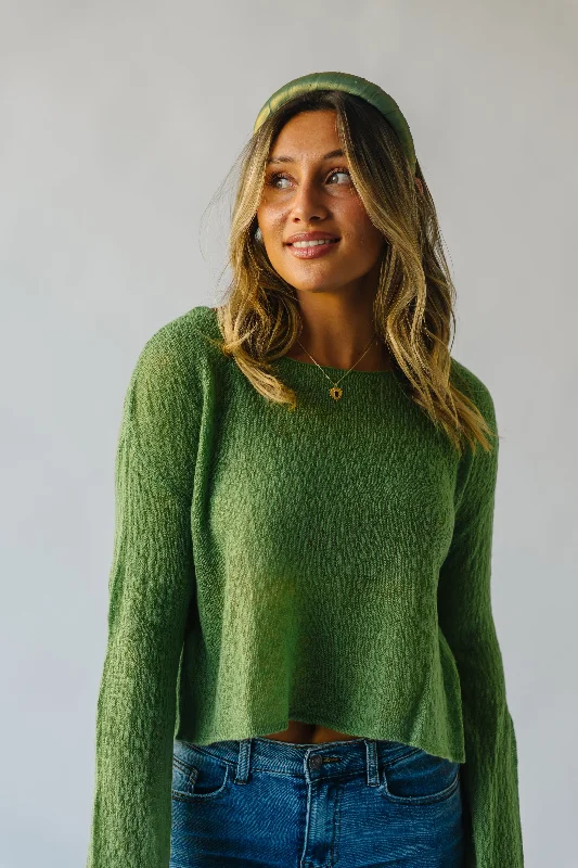 The Lapira Textured Sweater in Lime Green