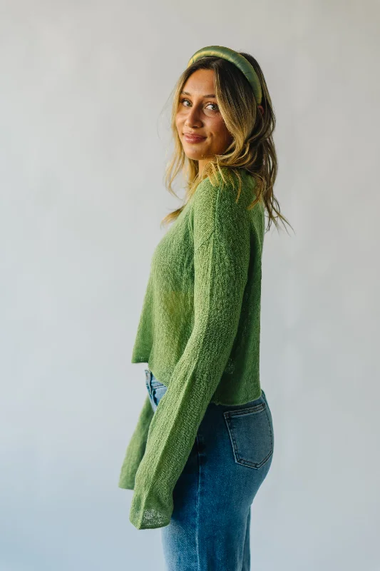 The Lapira Textured Sweater in Lime Green