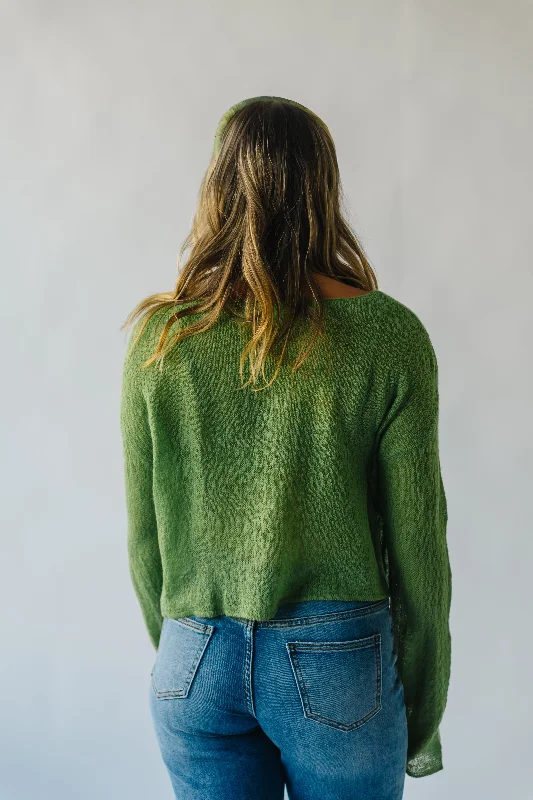 The Lapira Textured Sweater in Lime Green