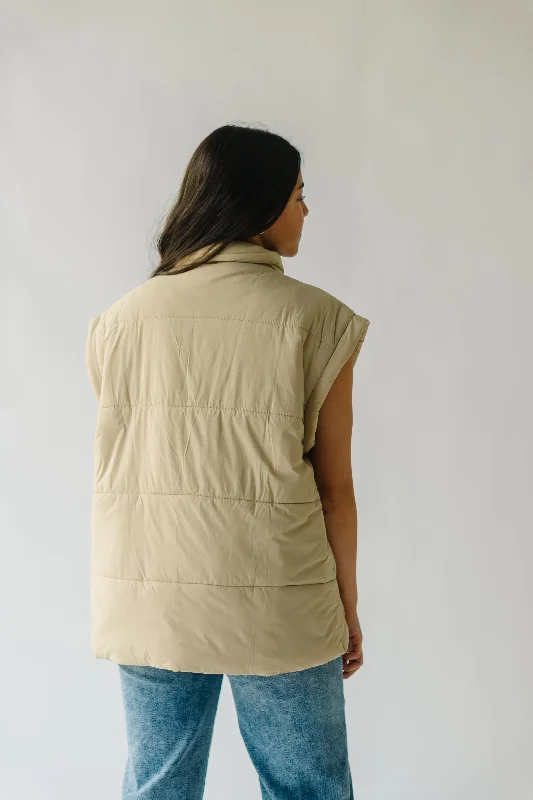 The Rinaldi Puffer Vest in Macadamia