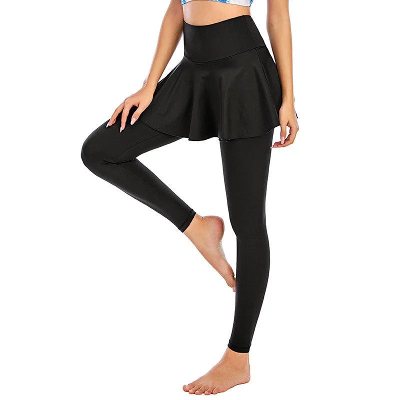 FashionSierra - Women's skirt yoga pants high waist elastic strech yoga pants