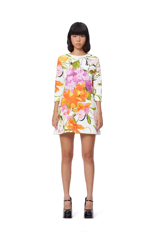 A-LINE PRINTED DRESS