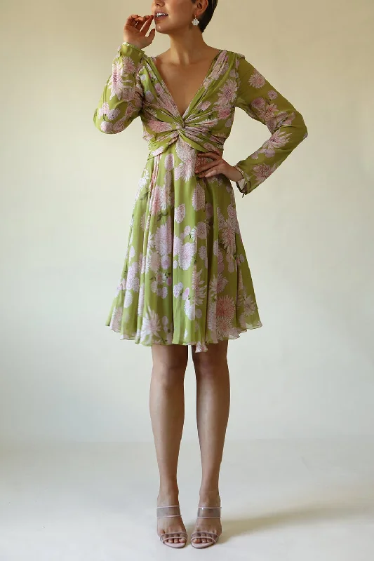 Dahlia Printed A-Line Dress