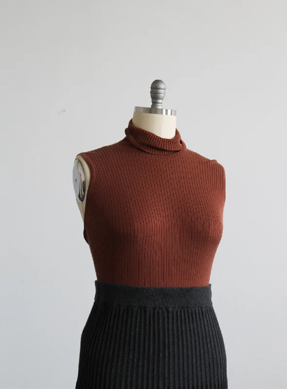 clay silk turtleneck