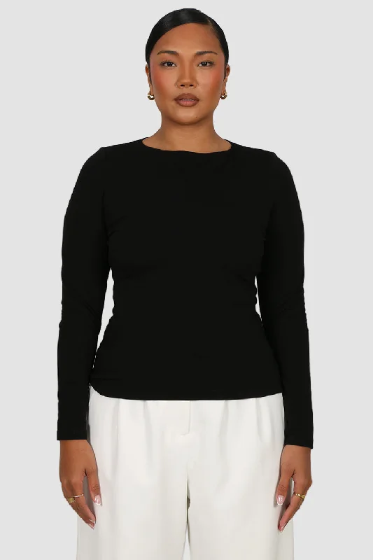 BUTTERY LONG SLEEVE BLACK