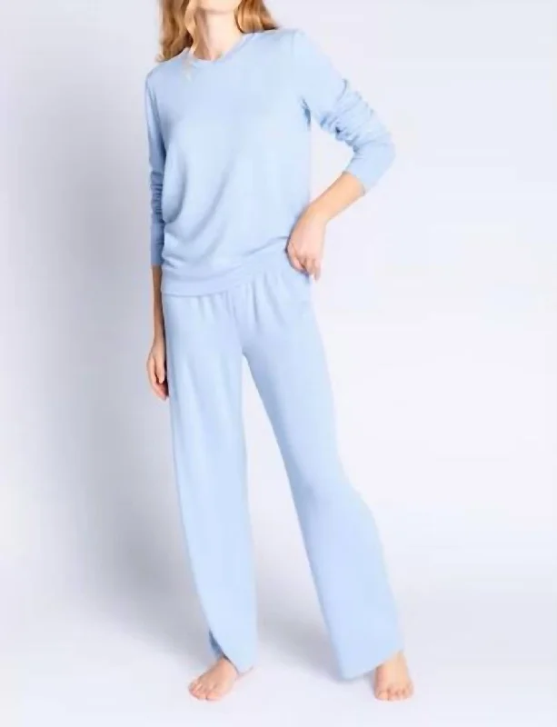 Reloved Lounge Top And Pants In Ice Blue