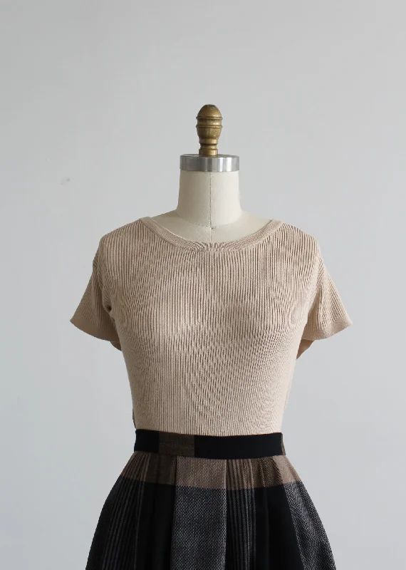 sandstone rib knit tee