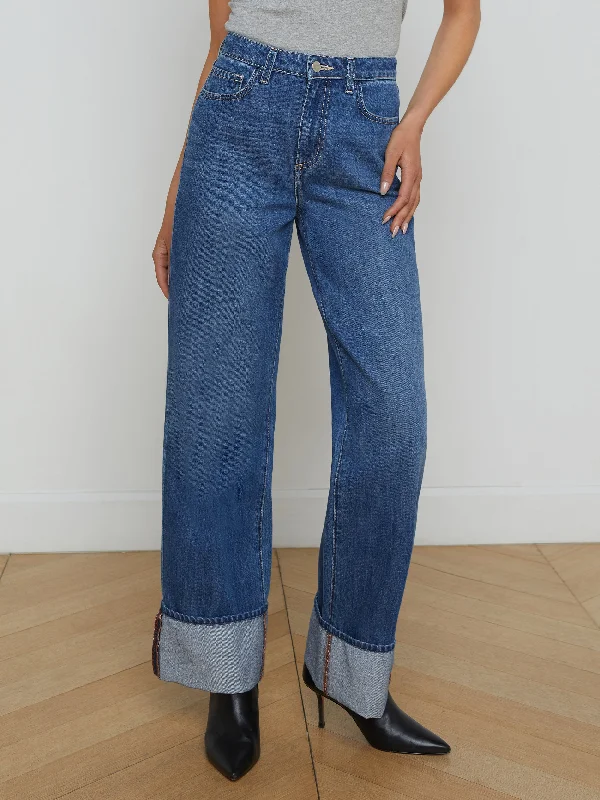 Miley Cuffed Wide-Leg Jean