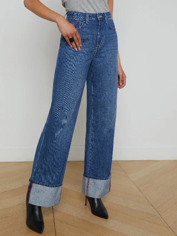 Miley Cuffed Wide-Leg Jean