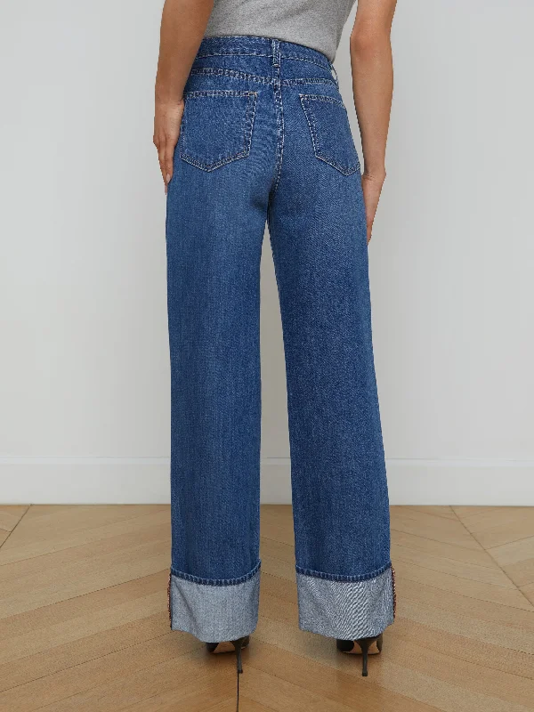 Miley Cuffed Wide-Leg Jean