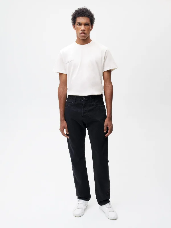 Nettle Denim Straight Leg Jeans—black