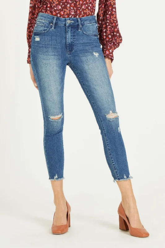 HIGH RISE SKINNY JEANS CROPPED | LAGUNA BEACH