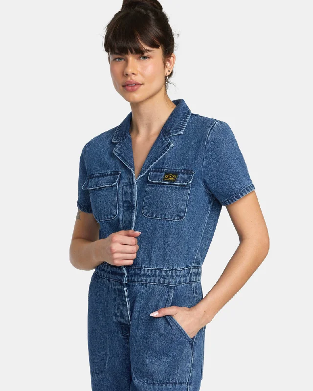 Dayshift Denim Jumpsuit - Blue Rinse