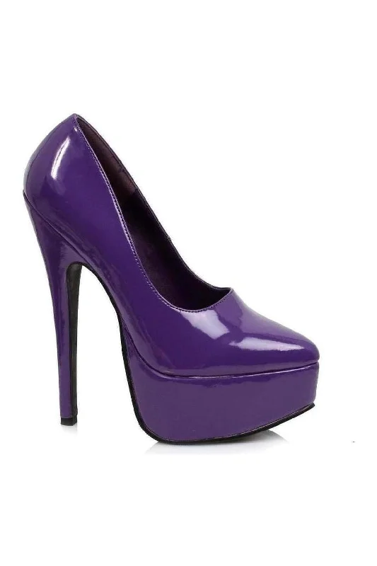 652-PRINCE Platform Pump  | Purple Patent