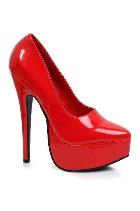 652-PRINCE Platform Pump  | Red Patent