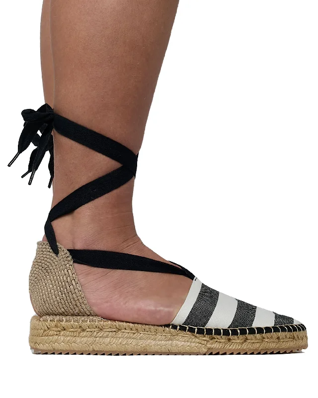 Berta Canvas Black Stripes