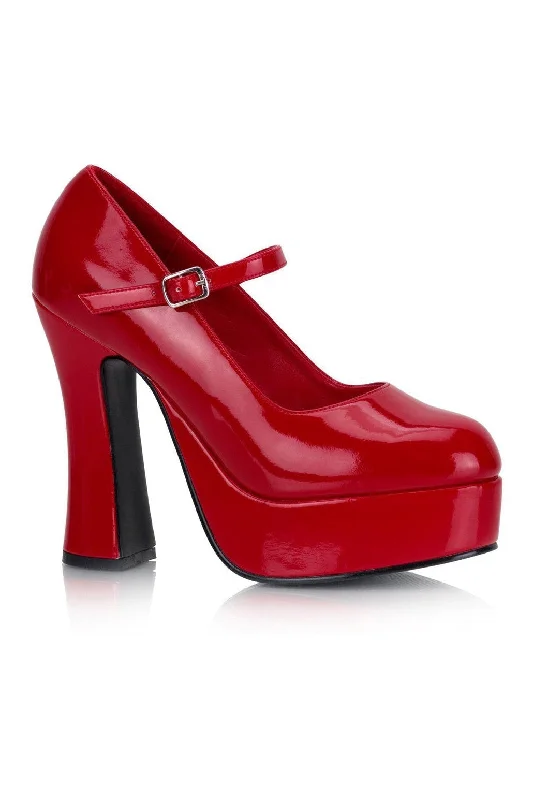 DOLLY-50 Mary Jane | Red Pat Patent