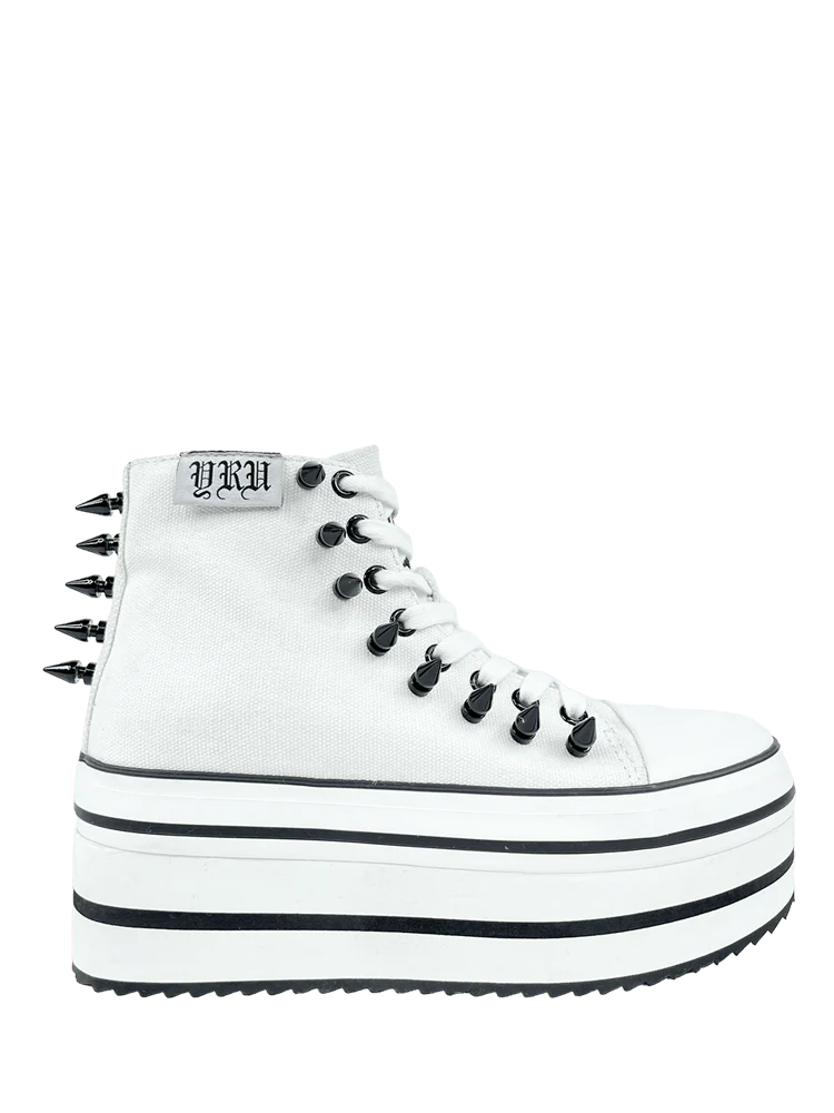 ELEVATION SPIKE WHITE PLATFORM SNEAKERS