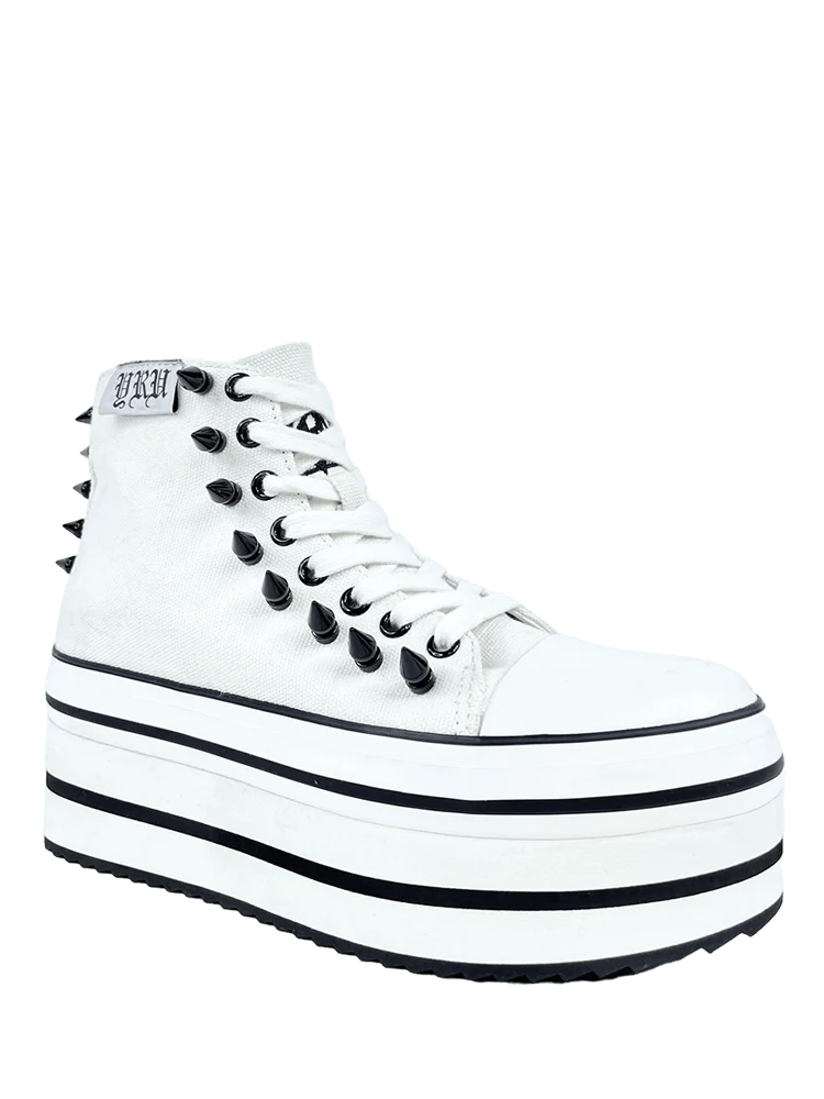 ELEVATION SPIKE WHITE PLATFORM SNEAKERS