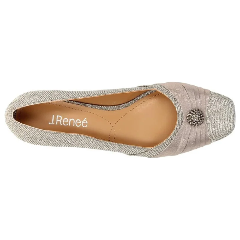 J. Renee Lariel Pewter Satin Dress Pump (Women's)