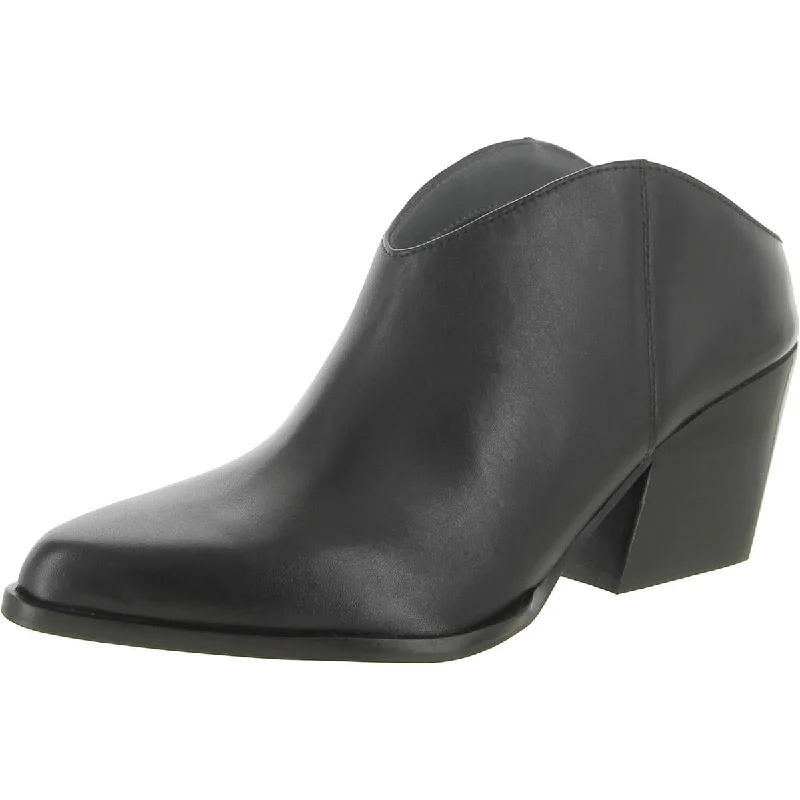 Fancy Affair Womens Leather Pointed Toe Booties