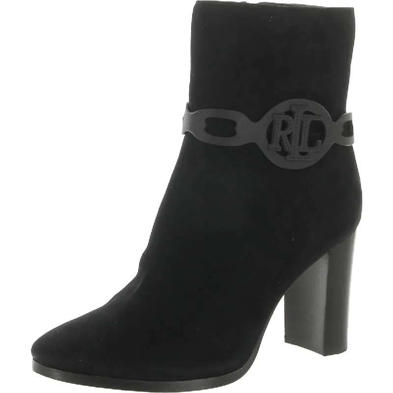 Abigael  Womens Leather Pull On Booties