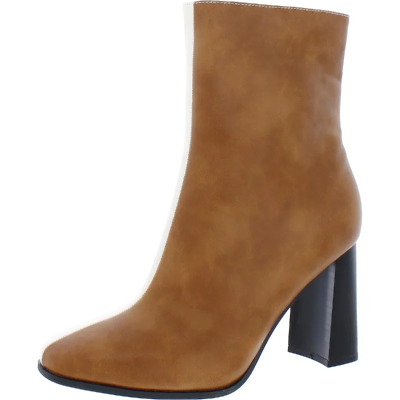 Womens Faux Leather Dressy Booties