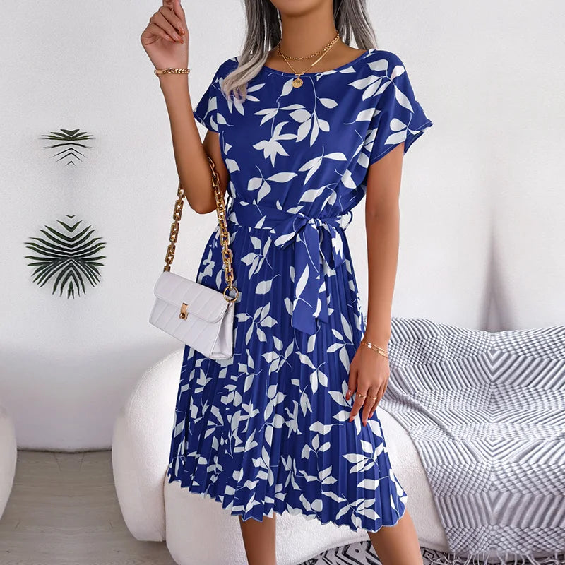 Effortless Elegance - Chic Floral A-Line Dress