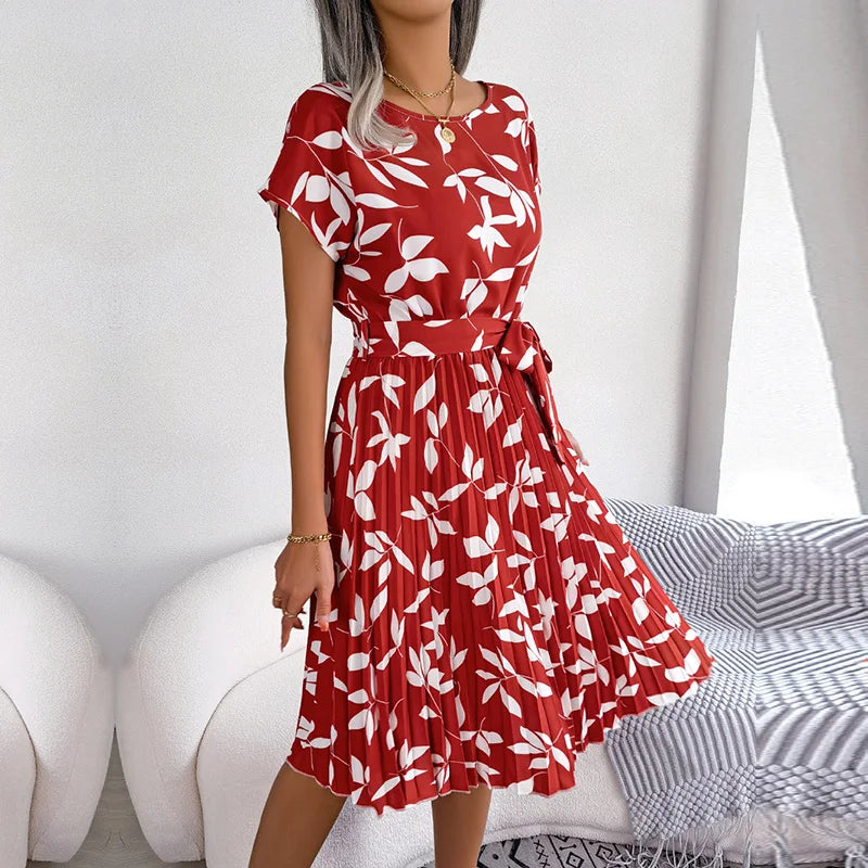 Effortless Elegance - Chic Floral A-Line Dress