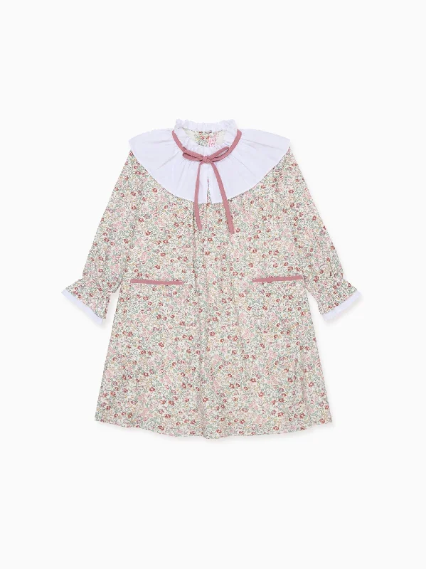 Ivory Floral Odisea Girl A-Line Dress