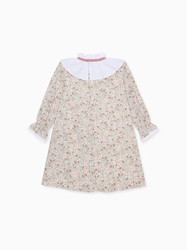 Ivory Floral Odisea Girl A-Line Dress