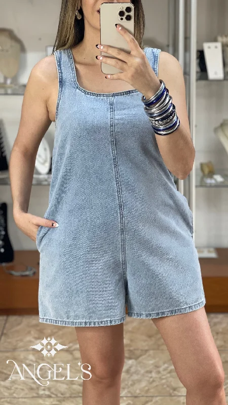 Denim Romper