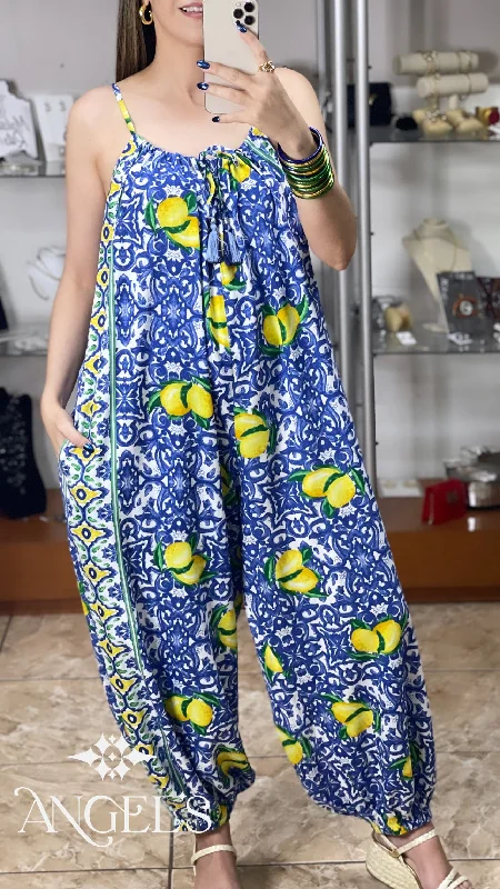 Lemon Mosaic Jumpsuit