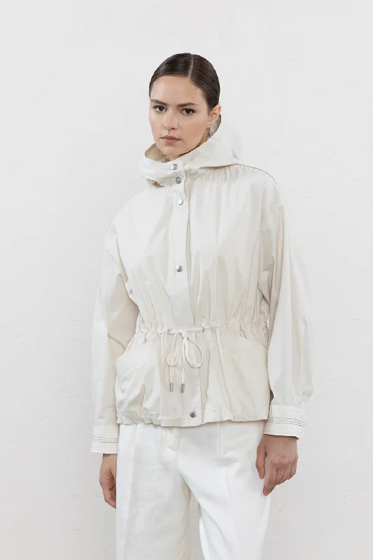 Technical cotton gabardine jacket