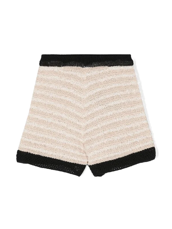 Shorts in beige cotton