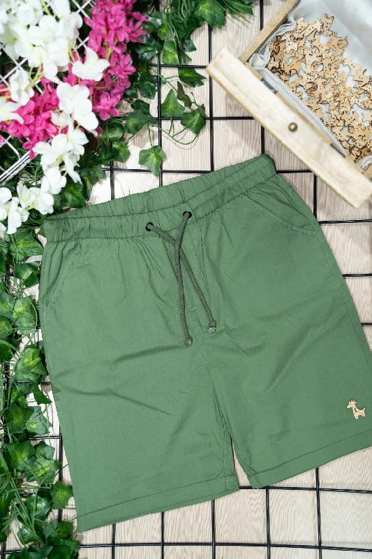 Boys Solid Cotton Shorts