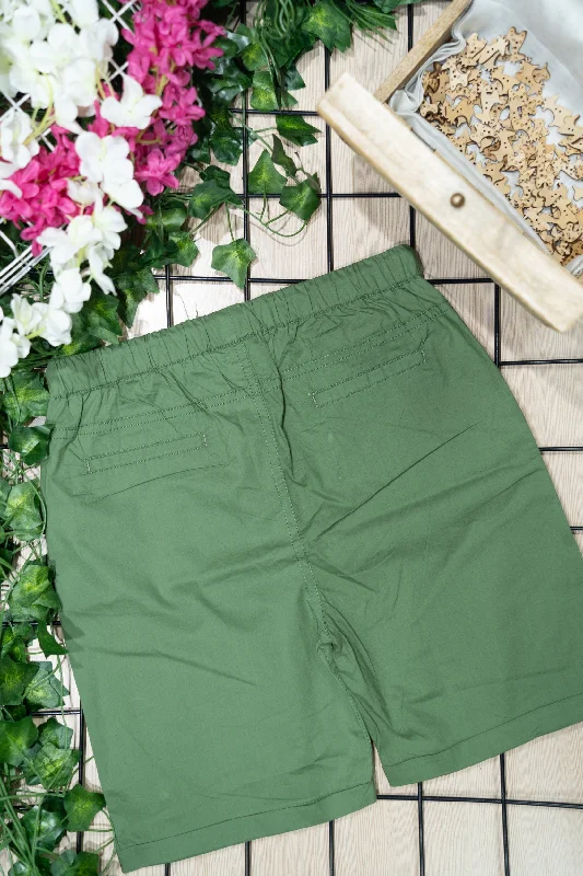 Boys Solid Cotton Shorts