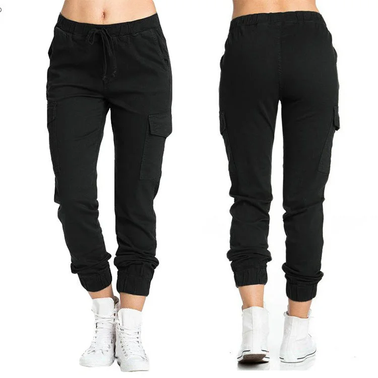 Drawstring Slim Cargo Pants