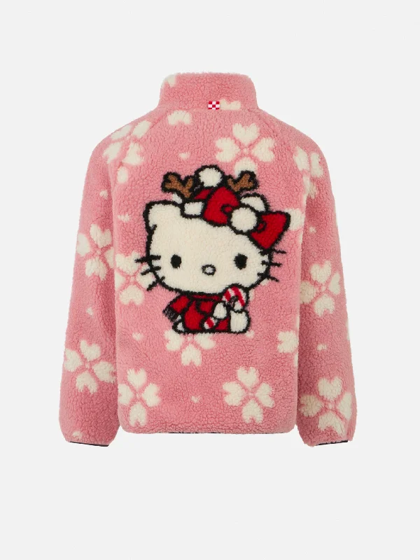 Girl sherpa jacket with Hello Kitty print | HELLO KITTY SPECIAL EDITION