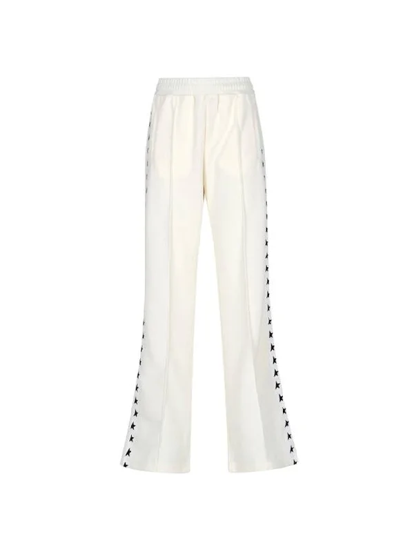 Side Star Logo Track Pants White