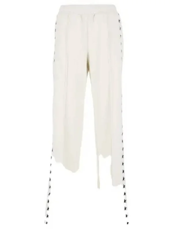 Side Star Logo Track Pants White