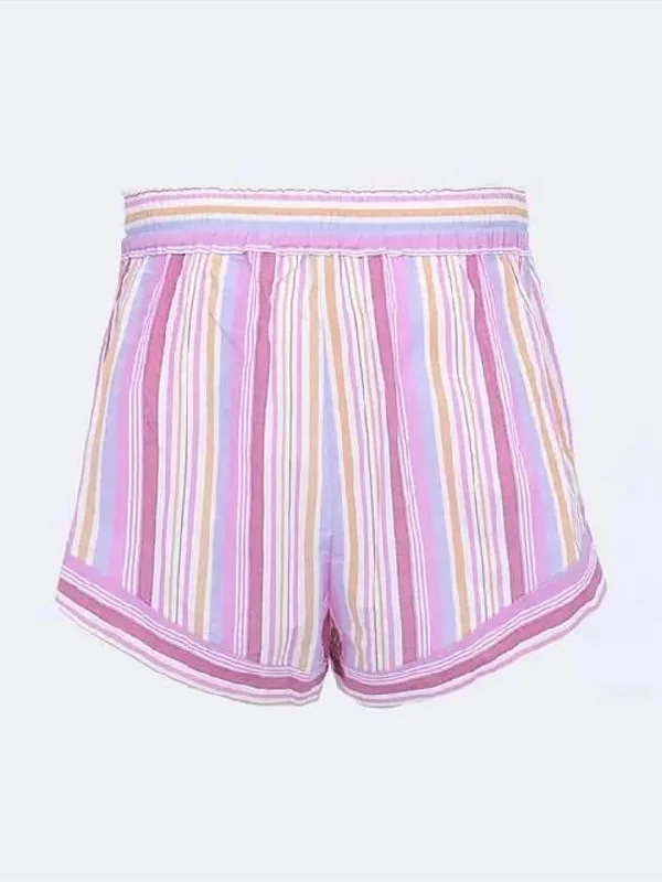 Thalia Striped Shorts Pink