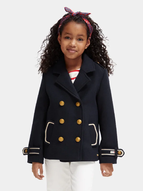 Kids - Wool-blend classic caban jacket